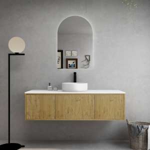 Bellevue Standard Wall Hung Vanity –
 Prime Oak – 1500mm | K155W-PO
