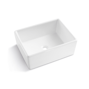 Fermentale Ceramic Kitchen Sink – Single
  Bowl – Gloss White – 530x400x200mm | KCSS530