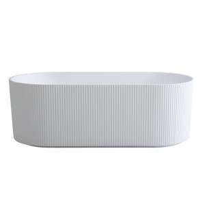 Ally Groove – Oval  Freestanding Bathtub – Matt White – 1700mm | AGV1700MW