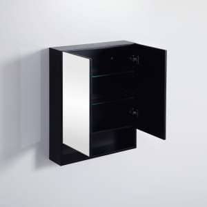 Fremantle Shaving Cabinet – Two Doors –
  Matt Black – 600x750x155mm | FMBSV600