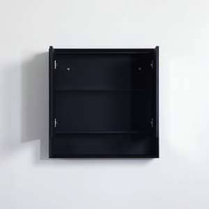 Petra Shaving Cabinet – Double Doors – Matt Black – 750x750x155mm | PESV750