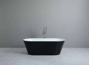 Ovia Freestanding Bathtub – Gloss
 Black/White –  – 1500mm | OBT1500B