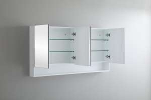 Fremantle Shaving Cabinet – Four Doors –
  Matt White – 1500x750x155mm | FMWSV1500