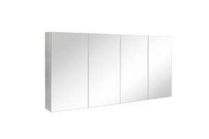 Poly White Shaving Cabinet – Gloss White – Double Doors – 1500mm  | PPSV1500
