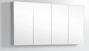 Nova Plywood Shaving Cabinet  – Concrete Grey – 1500x750x155mm | NCSV1500