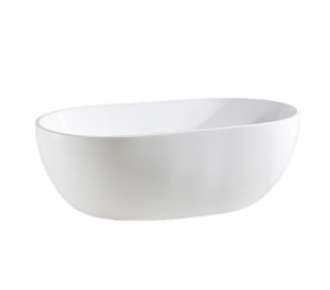 Olivia Freestanding Bathtub – Gloss White
 – No Overflow – 1500mm | OVBT1530-NF