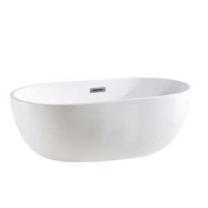 Olivia Freestanding Bathtub – Gloss White
 – Overflow – 1700mm | OVBT1700-OF
