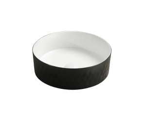 Above Counter Ceramic Basin – Matt  Black/White – Round – 360mm | PA3636BW