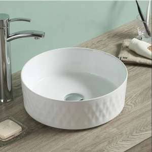 Above Counter Ceramic Basin – Gloss White
  – Round – 355mm | PA3636GW
