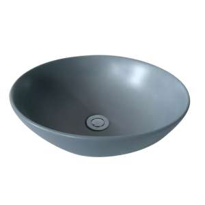 Above Counter  Ceramic Basin – Matt Grey – Round – 400mm | PA4040MG