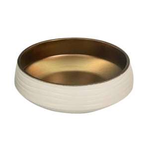 Above Counter Ceramic Basin – Matt
  White/Copper – Round – 435mm | PA4343WC
