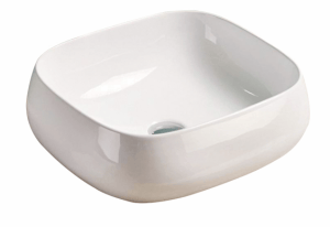 Above Counter Ceramic Basin – Gloss White
 – Rectangle – 450mm | PA4540