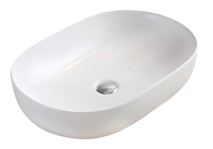 Above Counter Ceramic Basin – Matt White
 – Oval – 490mm | PA4935MW