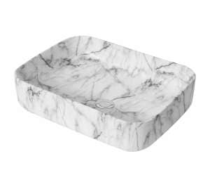 Above Counter Ceramic Basin – Carrara –
 Matt White – Rectangle – 500mm | PA5039CRA