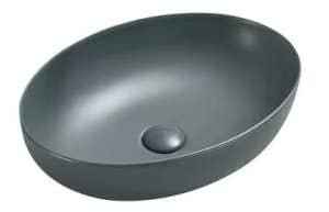 Above Counter Ceramic Basin – Gunmetal –
  Oval – 520mm | PA5239GMG