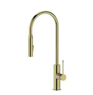 Aziz Pull Out Sink Mixer – Brushed Gold | PCC1002BG