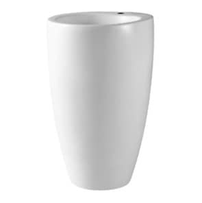 Freestanding Ceramic Basin – No Overflow
 – Tap Hole – Gloss White – Round – 550mm | PF5551