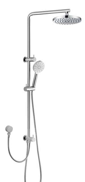 Cora Multi-function Shower Set Two Hoses 200 mm – Chrome | PHC4501R