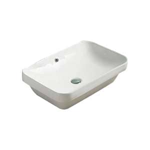 Insert Ceramic Basin – Overflow – Gloss
  White – Rectangle – 605mm | PI6040