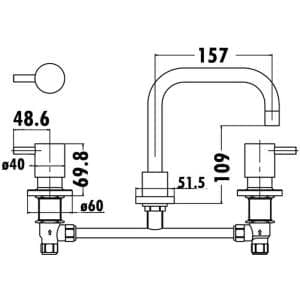 Basin Set 1/4 Turn – Chrome | PJK90NZ04