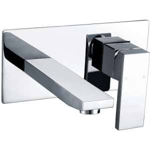 Rosa Square Bath Wall Basin Mixer With Spout – Chrome | PSS3003SB