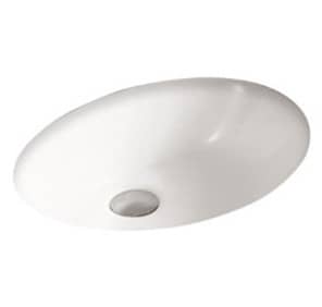 Gloss White – Oval Under Counter Basin – 460x390x200mm | PU4538