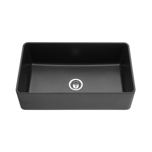 Quartz Butler Sink – Single Bowl – Matt
  Black – 838x482x262mm | QKS8348S-MB