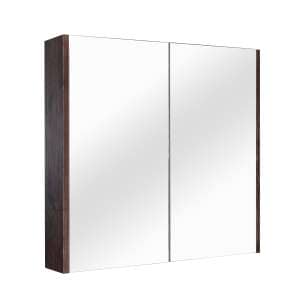 Qubist Shaving Cabinet – Double Doors –
  Dark Oak – 600mm | QSV600DO