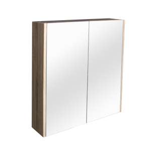 Qubist Shaving Cabinet – Double Doors –
  White Oak – 750mm | QSV750WO