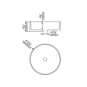 Above Counter Quartz Basin – Matt Black –  Round – 410mm | QZ4141-MB