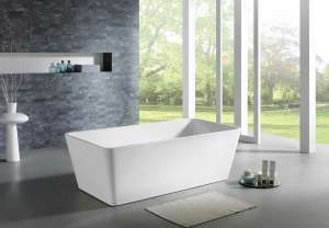 Qubist Freestanding Bathtub – Gloss White
  – No Overflow – 1200mm | QBT1200