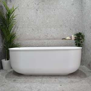SB877 1700MW Enflair Mayfair satin matte white freestanding bath