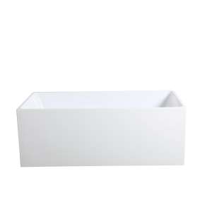Theo Back to Wall Bathtub – White – No
  Overflow – 1500mm | THBT1500-NF
