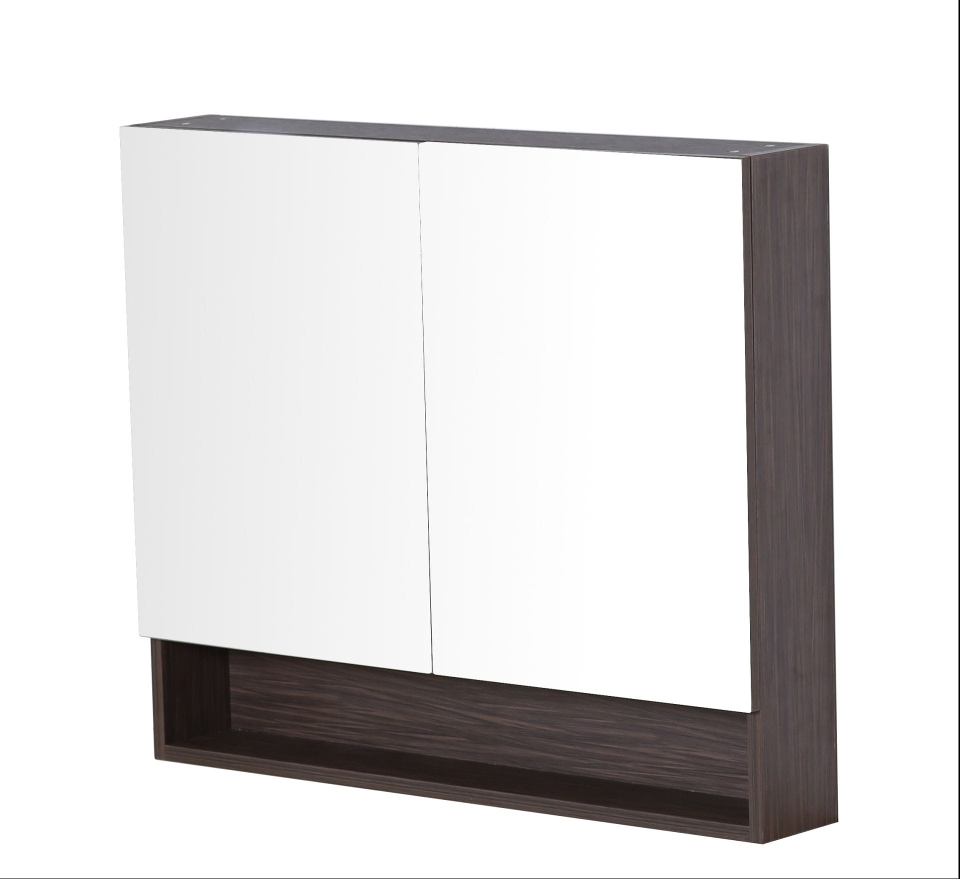 Stella Walnut Shaving Cabinet - Double Doors - Dark Brown - 900mm ...