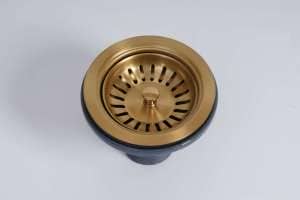 Basket Waste for Fireclay Sinks – Brushed  Gold | FCSW-BG