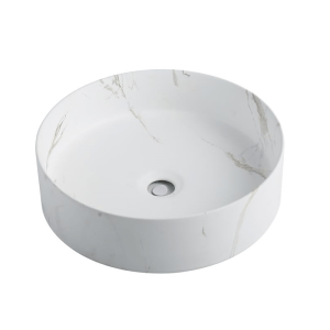 Above Counter Ceramic Basin – Carrara –  Matt White – Round – 394mm | PA4040M2