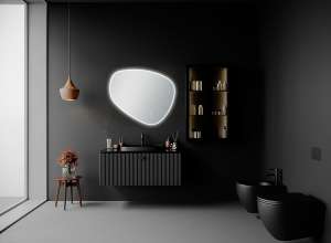 Acrylic Asymmetrical LED Mirror – 800x675mm | ASY-1