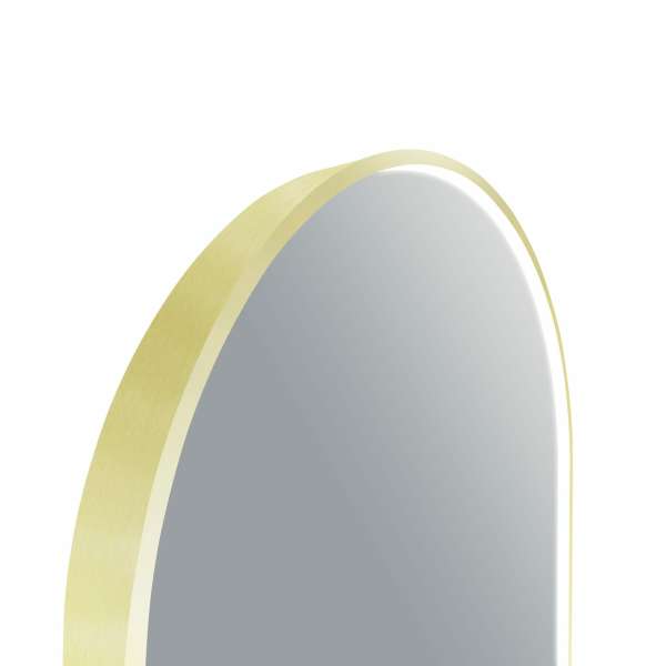 arch led framed mirror brushed gold 5