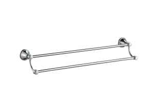 Clasico Double  Towel Rail – 600mm – Brushed Nickel | 66502-600BN