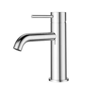 Otus Slimline Stainless Steel Basin Mixer Curved Spout – Chrome | PLC2001SS-CH