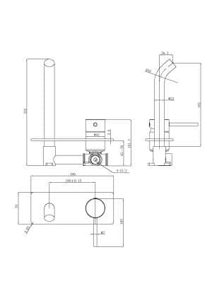 Otus Slimline Stainless Steel Wall Basin Mixer Trim Kits – Gun Metal  | PLC3003SS-TK-GM