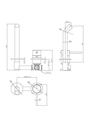 Otus Slimline Stainless Steel Wall Basin Mixer Separate Back Plate Trim Kits – Matt Black | PLC3004SS-TK-MB