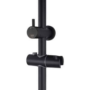 Round Matt Black Shower Station without Shower Head and Handheld Shower | OX2128-A.SH.N
