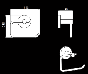 LUCID PIN Brushed Nickel Toilet Paper Holder | BU6613.TR