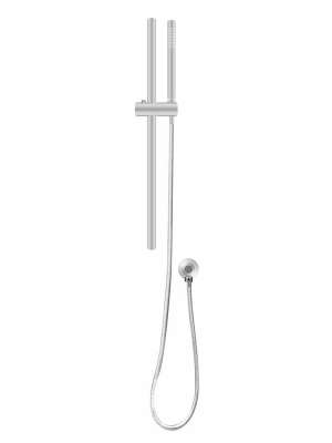 Round Brushed Nickel Stainless Steel Rail with Handheld Shower-Fixed Wall Connector Set | BU2147-1.SH