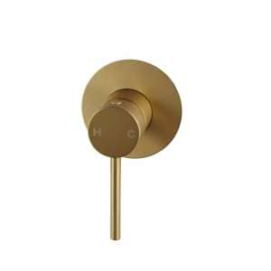 LUCID PIN Round Brushed Gold Wall Mixer | BUYG0126-2-80.ST