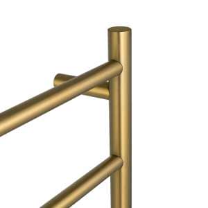 Round Brushed Gold Electric Heated Towel
  Rack – 4 Bars – 500mm | BUYG04.R.HTR