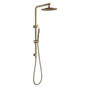 10” Round Brushed Gold Shower Station Top Water Inlet | BUYG2128-A.SH-10