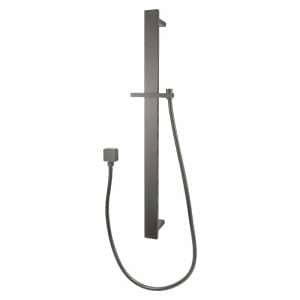 Square Gun Metal Grey Sliding Shower Rail without Handheld Shower | GM2149.SH.N