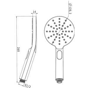 Round 3 Functions Brushed Nickel ABS Handheld Shower | BU-R11.HHS